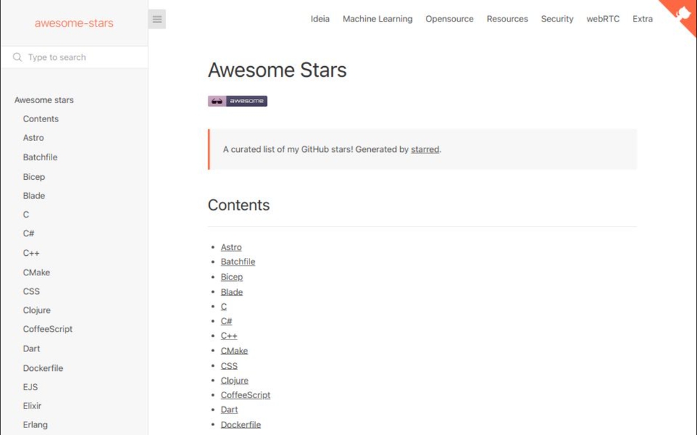 img of Docsify Awesome Stars